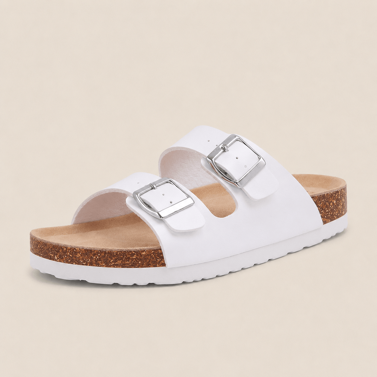 The Cork Sandal in White