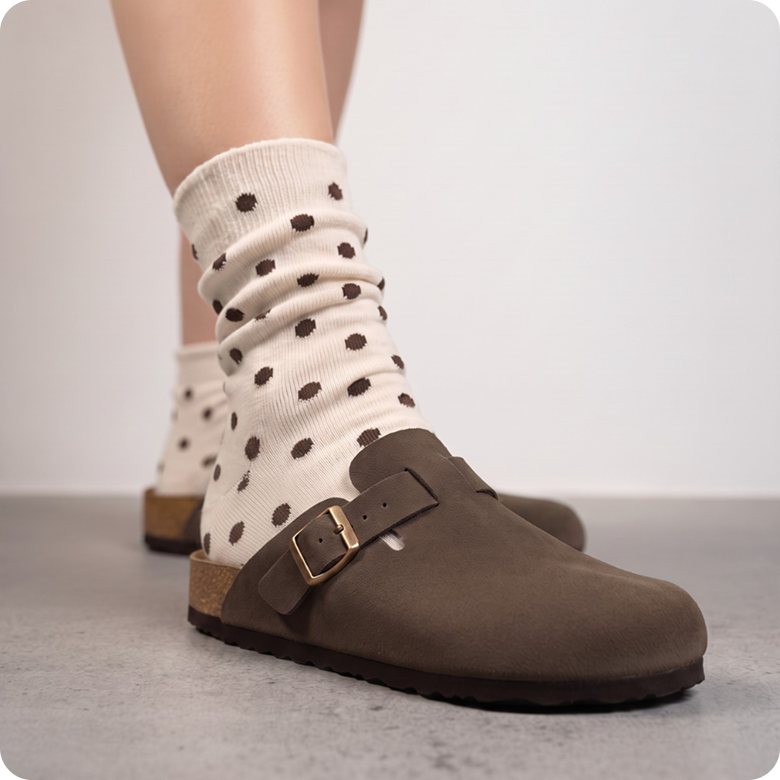 Staple Socks in Polka Dot, styled